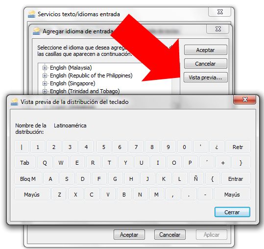 Cambiar el idioma de teclado en Windows 7 2022